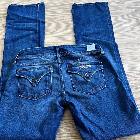 Hudson Jeans Beth Baby Bootcut Medium to Darker Wash Blue Jeans Size 26 - Picture 6 of 14